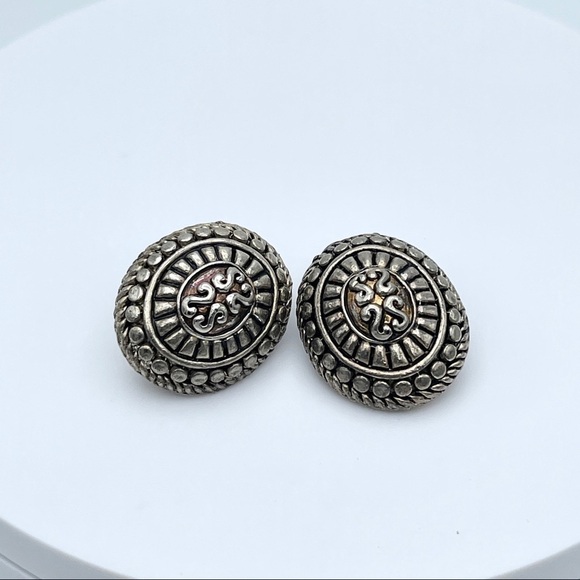 Vintage Silver Cable Clip On Earrings - Picture 7 of 7